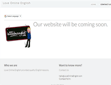 Tablet Screenshot of loveonlineenglish.com